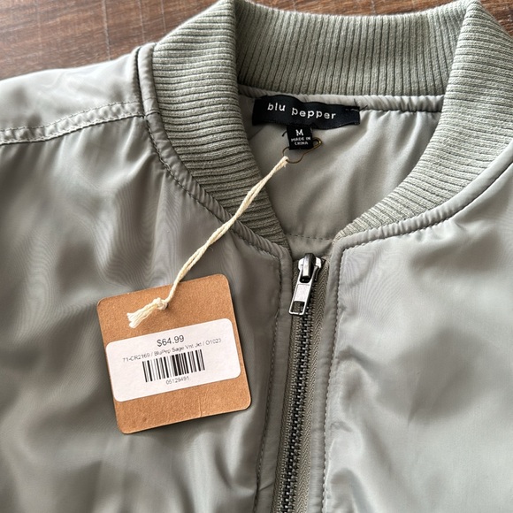 Women’s Blu Pepper sage green vintage jacket. NWT - Picture 2 of 5